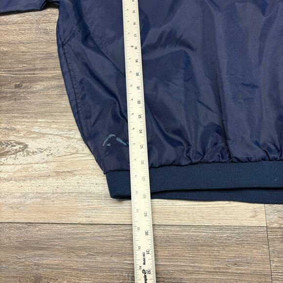 Vintage‎ 90s Pro Player Cleveland Indians Blue Mens XL V-Neck Windbreaker Jacket - Picture 11 of 12